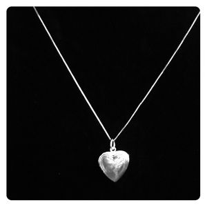 ♥️.925 Sterling Silver Heart Locket Necklace 💜